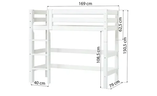 Hochbett ECO Luxury | 169 cm, Mit Rollrost | Höffner