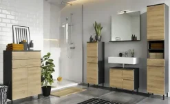 Hochschrank Seddiner See | Eiche (Nachbildung), Graphit