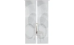 HOME in green Schiebevorhang | 2er-Set, Grau | Höffner