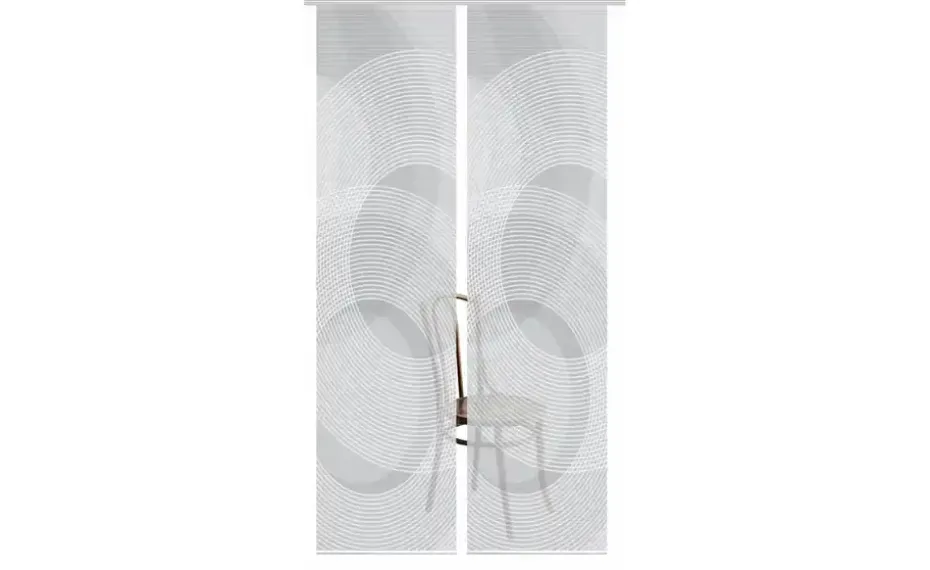 HOME in green Schiebevorhang | 2er-Set, Grau | Höffner