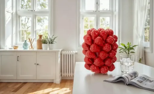 HOME STORY 3D Vase Erdbeere | 24 cm | Möbel Höffner