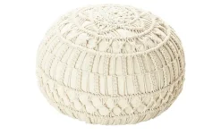 HOME STORY Pouf Macrameoptik | Möbel Höffner