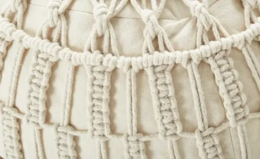 HOME STORY Pouf Macrameoptik | Möbel Höffner