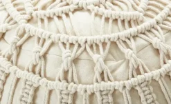 HOME STORY Pouf Macrameoptik | Möbel Höffner