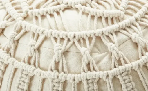 HOME STORY Pouf Macrameoptik | Möbel Höffner