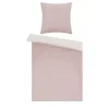 HOME STORY Renforcé Wende-Bettwäsche Solid Piping | Rosé, 155x220 cm