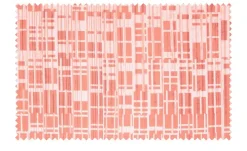 HOME STORY Satin Bettwäsche Grafik | Rosé, Weiß