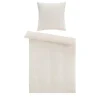 HOME STORY Satin Wendebettwäsche Streifen | Rosa, Weiß