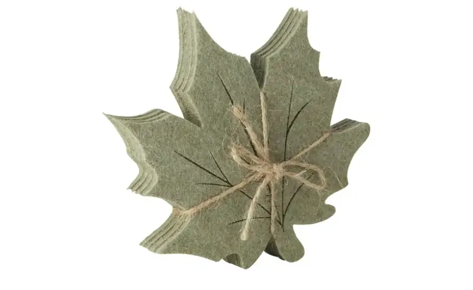 HOME STORY Untersetzer Blatt, 4er Set | Grün | Höffner