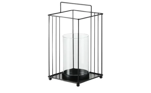 HOME STORY Windlicht mit Glaseinsatz | 24,5 cm
