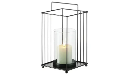HOME STORY Windlicht mit Glaseinsatz | 24,5 cm