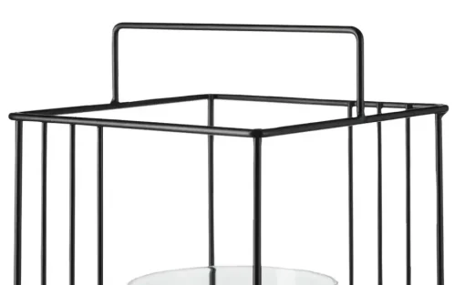 HOME STORY Windlicht mit Glaseinsatz | 24,5 cm