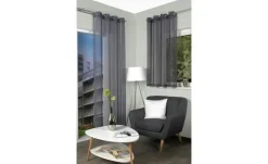 HOMEbasics Ösenschal | Grau, 145 cm | Möbel Höffner