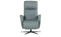 Hukla Relaxsessel aus Leder Pierre | edelstahlfarben