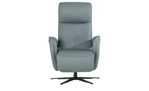 Hukla Relaxsessel aus Leder Pierre | edelstahlfarben