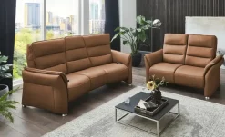 Hukla Trapezsofa Echtleder Corina | Hellbraun, Grundfunktion
