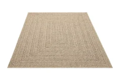 In- und Outdoorteppich Kenzy | Beige, Gestreift