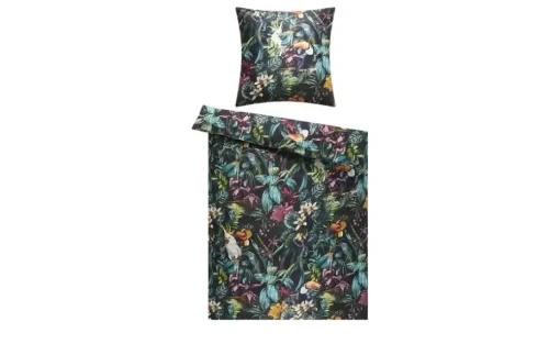 indigo Mako-Satin Bettwäsche Holiday | 135x200 cm, 80x80 cm
