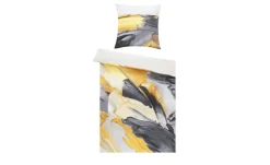 indigo Mako-Satin Wendebettwäsche Brushstroke | Höffner