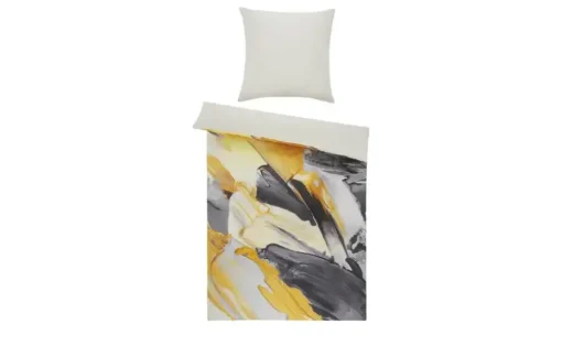 indigo Mako-Satin Wendebettwäsche Brushstroke | Höffner