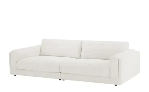 Jette Home Big Sofa Roomy | Schneeweiß, Cordstoff