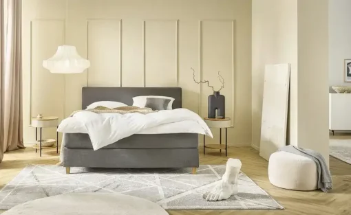 Jette Home Boxspringbett Jette Flex | Anthrazit, 140 cm