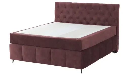 Jette Home Boxspringbett Glam New | Bordeauxrot, 160 cm