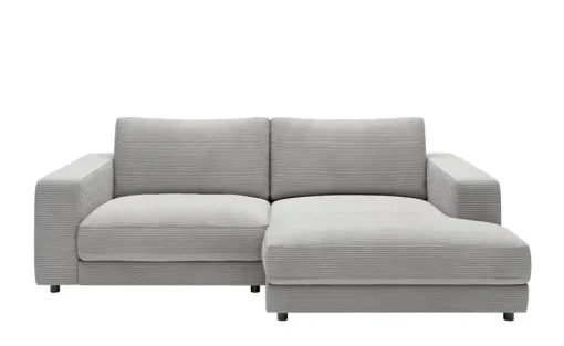 Jette Home Ecksofa in Cord Sila | Cordstoff, Grau