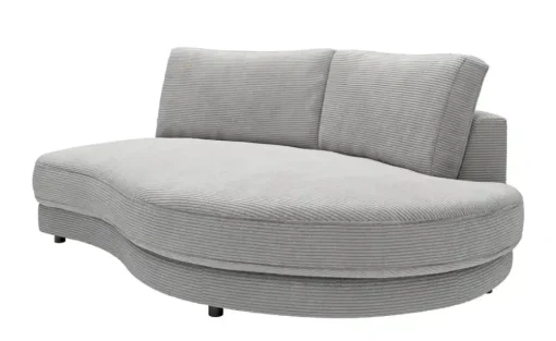 Jette Home Element Abschluss rund rechts in Cord Sila | Grau, Cordstoff