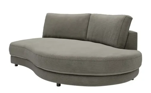 Jette Home Element Abschluss rund rechts in Feincord Sila | Grau, Cordstoff fein