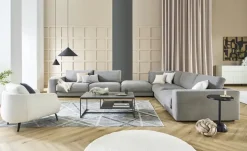 Jette Home Element Ecke in Feincord Sila | Grau, Cordstoff fein