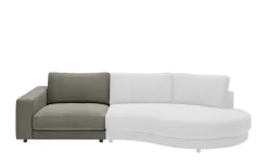 Jette Home Element Einsitzer Armlehne links in Feincord Sila | Grau, Cordstoff fein