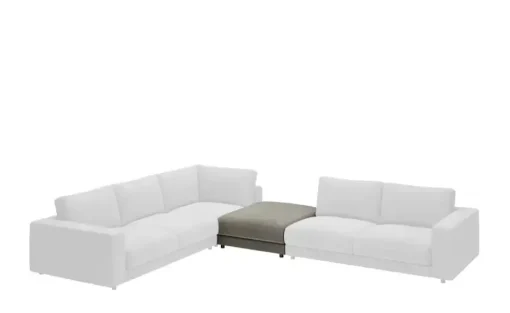 Jette Home Element Hocker in Feincord Sila | Grau, Cordstoff fein