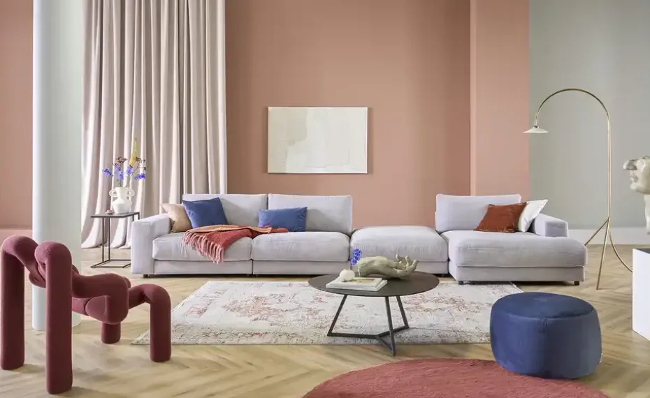 Jette Home Element Hocker in Cord Sila | Grau, Cordstoff