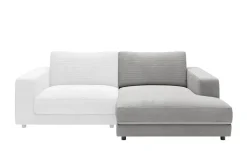 Jette Home Element Ottomane rechts in Cord Sila | Grau, Cordstoff