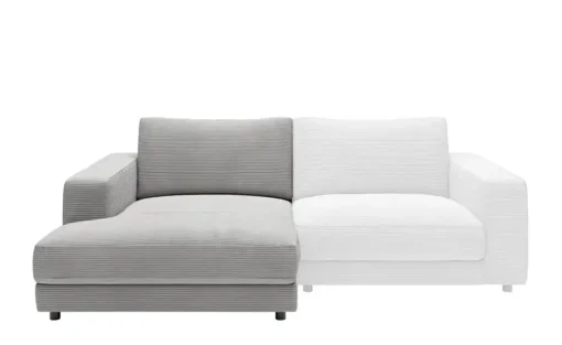 Jette Home Element Ottomane links in Cord Sila | Grau, Cordstoff