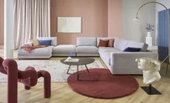 Jette Home Element Ottomane links in Cord Sila | Grau, Cordstoff