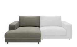 Jette Home Element Ottomane links in Feincord Sila | Grau, Cordstoff fein