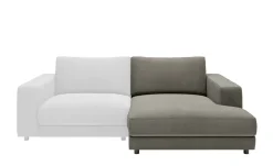 Jette Home Element Ottomane rechts in Feincord Sila | Grau, Cordstoff fein