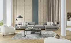 Jette Home Element Ottomane rechts in Feincord Sila | Grau, Cordstoff fein