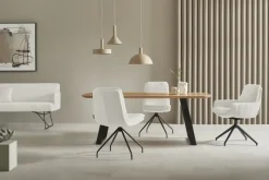 Jette Home Polsterstuhl Ferro | Weiß, Drehfunktion