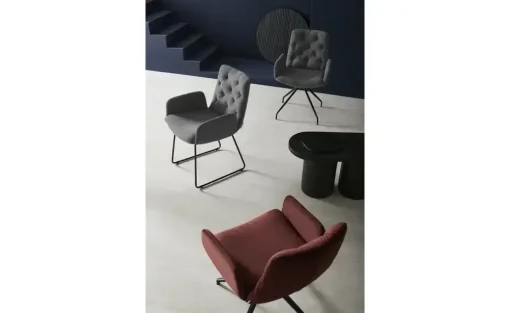 Jette Home Polsterstuhl Salo | Anthrazit, Armlehne