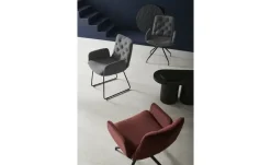 Jette Home Polsterstuhl Salo | Rubinrot, Cordstoff