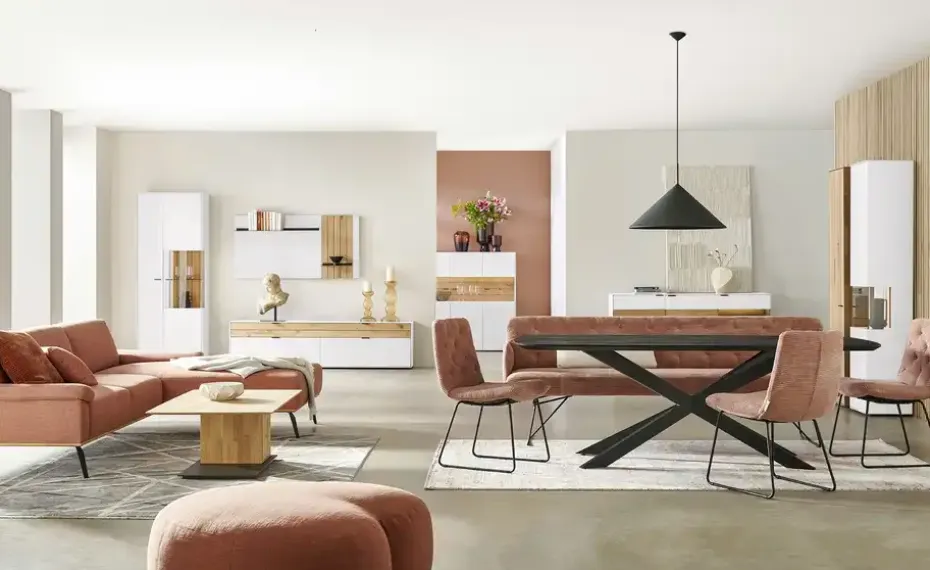 Jette Home Sideboard Como | Weiß, Eiche, Rechts