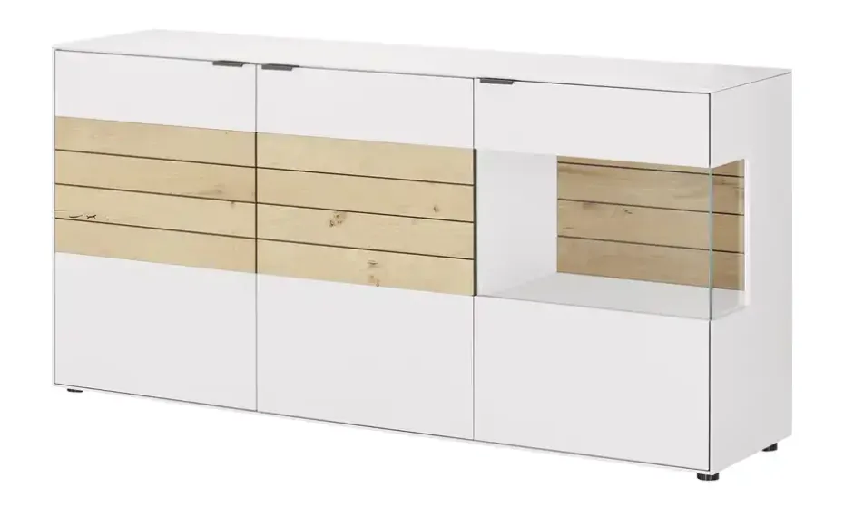 Jette Home Sideboard Como | Weiß, Eiche, Rechts