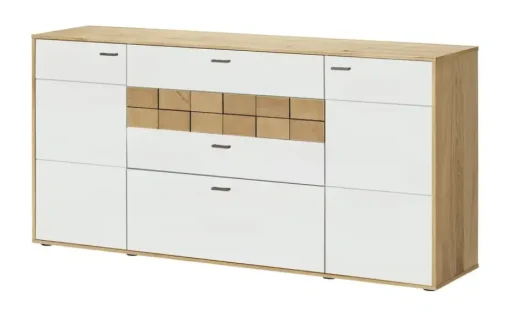 Jette Home Sideboard Laguna | Weiß, Eiche bianco