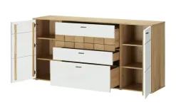 Jette Home Sideboard Laguna | Weiß, Eiche bianco