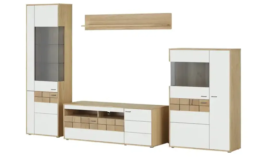 Jette Home Wohnkombination Laguna | Weiß, Eiche bianco