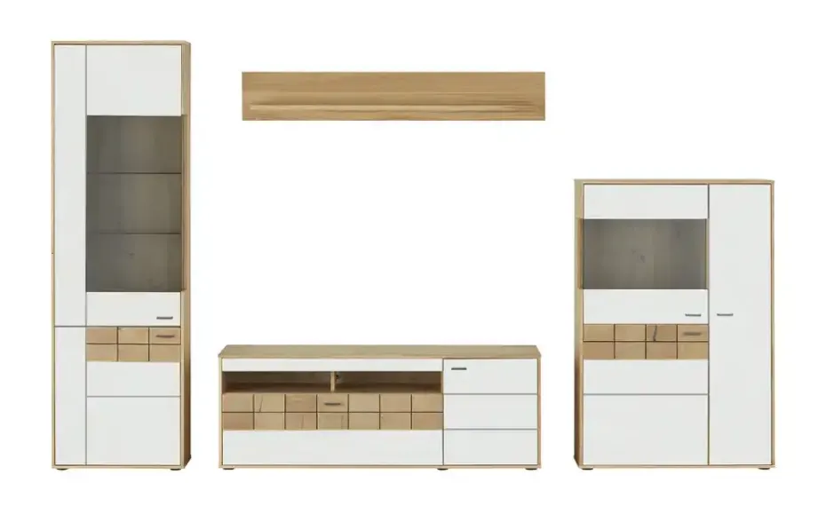 Jette Home Wohnkombination Laguna | Weiß, Eiche bianco