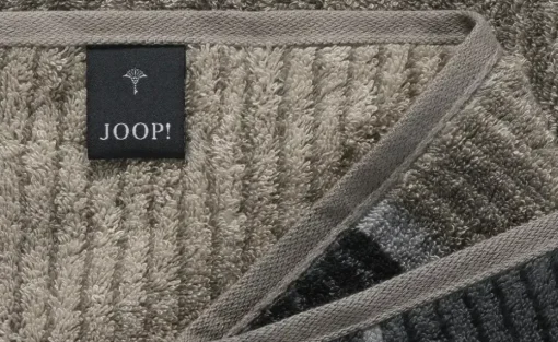 JOOP! Duschtuch JOOP 1658 Streifen | Graphit, Sand, Grau